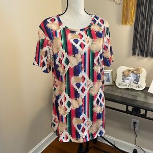 Aztec serape shirt